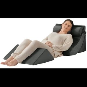 Orthopedic Bed Wedge Pillows Set, Post Surgery Pillow Foam, 6pc-Set, Grey